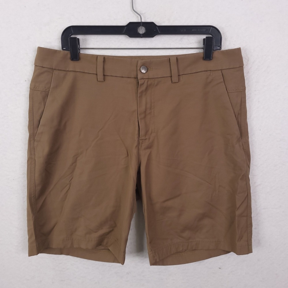 Lululemon Commission Short Mens 34 Brown Golf Technical Chino Performance